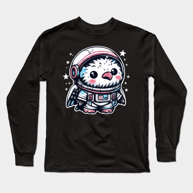 Kawaii eagle astronaut Long Sleeve T-Shirt by Evgmerk